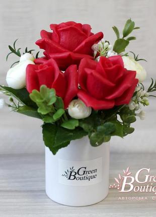 Interior bouquet of soap, red roses red berlin1 photo
