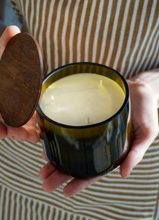 Candle in the wine bottle, aroma №42 photo