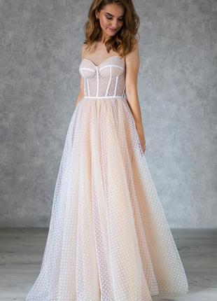 Bohemian wedding polka-dot dress3 photo