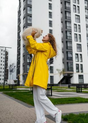 Casual Women's Yellow Travel Raincoat by Parasol'ka5 photo