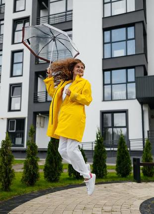 Casual Style Women's Yellow Travel Raincoat by Parasol'ka4 photo