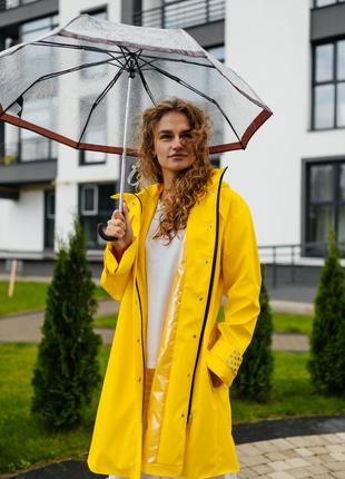 Casual Style Women's Yellow Travel Raincoat by Parasol'ka6 photo