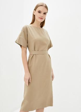 Women's midi dress DASTI Iconic sand color2 photo