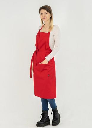 Apron vsetex latte elongated red
