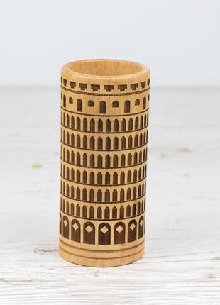 Wooden Pot - Pen Holder Leaning Tower of Pisa4 photo