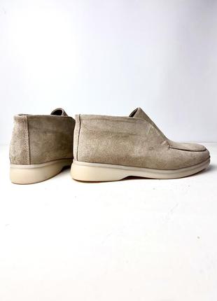 Beige suede high top loafers3 photo
