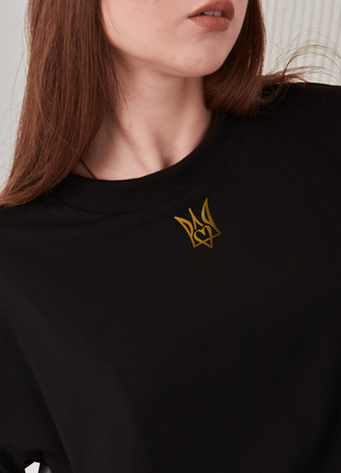 T-shirt black Men Coat of Arms Gold  "Spirit of Freedom" with Ukrainian Symbolic4 photo