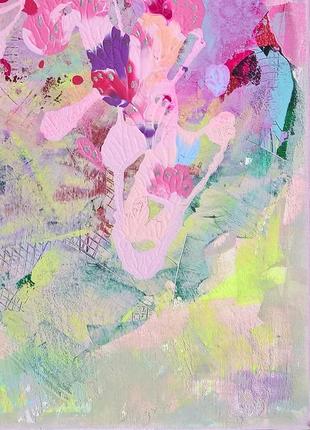 Original abstract acrylic paintings. hot pink abstract artwork.8 photo