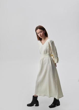 Oversized linen casual dress "VANILLA"