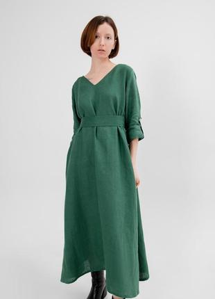 Oversized linen casual dress "GRASS"1 photo