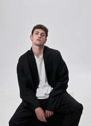Japanese style linen haori5 photo