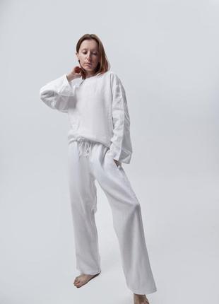 Linen lounge suit - top with pants and shorts