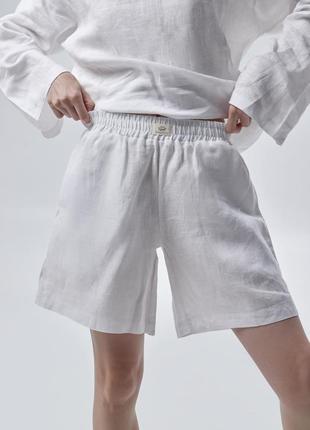 Linen lounge suit - top with pants and shorts10 photo