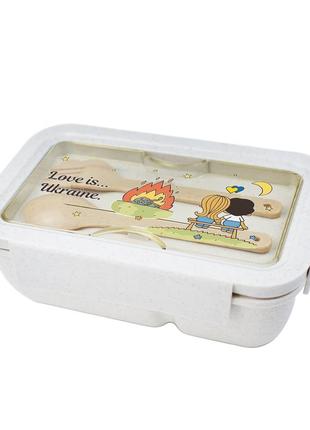 LUNCH BOX ZIZ LOVE IS ( FROM WHEAT ECO-FIBER )
