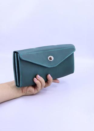 Leather long clutch with shoulder strap for women2 photo