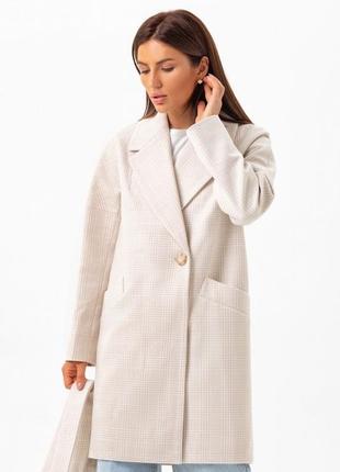 Demi-season oversized coat with belt Astrid beige2 photo