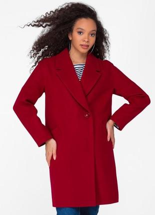 Demi-season cashmere coat with belt Taylor burgundy3 photo