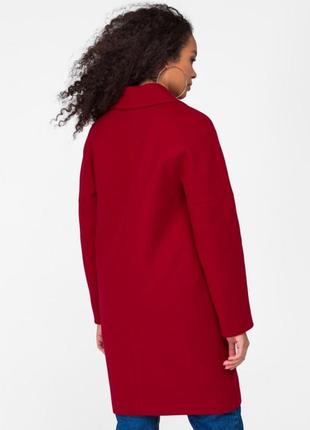 Demi-season cashmere coat with belt Taylor burgundy4 photo