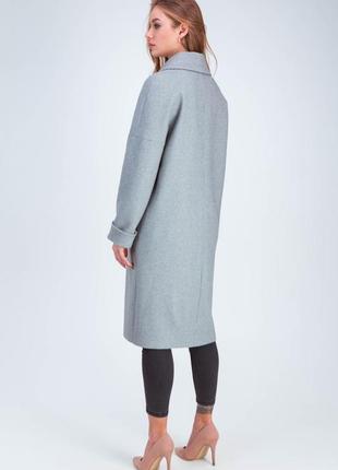 Oversized demi-season wool coat with belt Demi gray4 photo