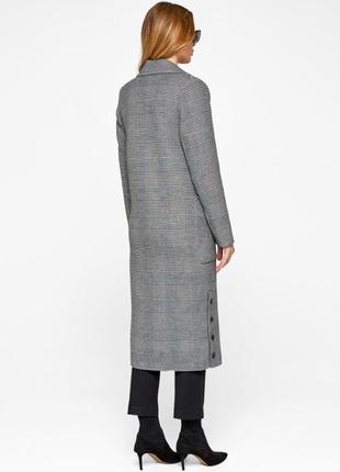 Demi-season long woolen coat with belt Asti black4 photo