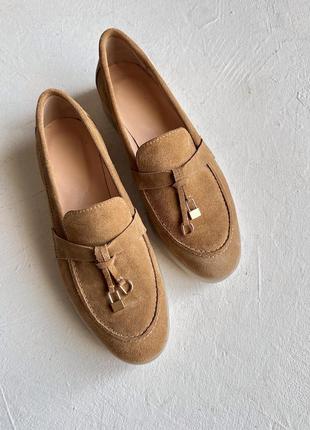 Suede loafers in walnut3 photo