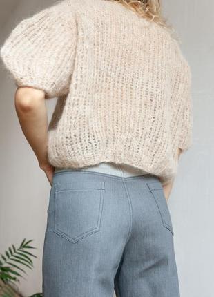 Camel yarn short-sleeved sweater6 photo