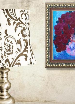 Rose flower oil painting Ukrainian art Still life with flowers9 photo