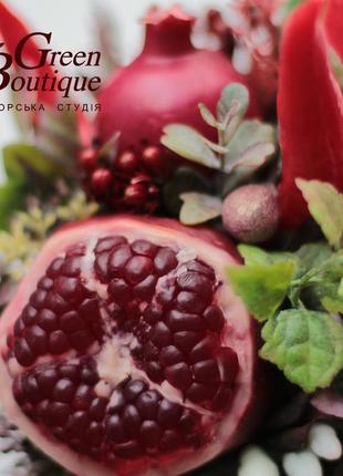 Unusual interior bouquet of soap with pepper and pomegranates2 photo