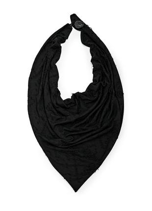 Stylish scarf female black trendy double-sided scarf with original clasp, unisex2 photo