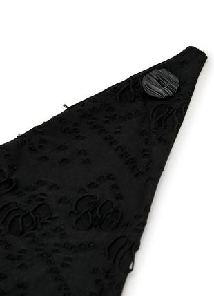 Stylish scarf female black trendy double-sided scarf with original clasp, unisex4 photo