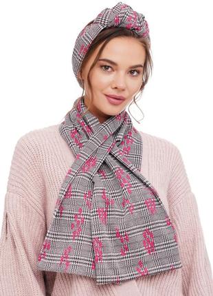 Set scarf + headband ! Stylish scarf female trendy double-sided scarf with original clasp,4 photo