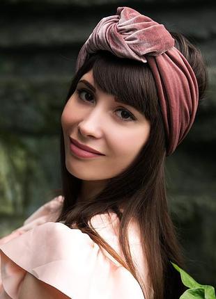 Velvet turban rose headband My Scarf1 photo