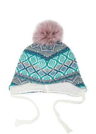 Children's winter hat mint DASTI Hoverla Edition1 photo