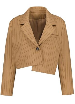 DOUBLE-BREASTED STRIPED BLAZER
