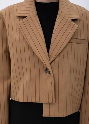 DOUBLE-BREASTED STRIPED BLAZER6 photo