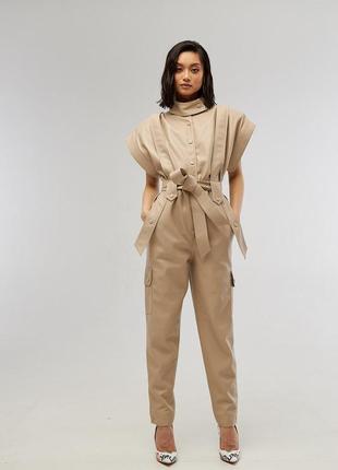 Overalls Eco leather Color Nude1 photo