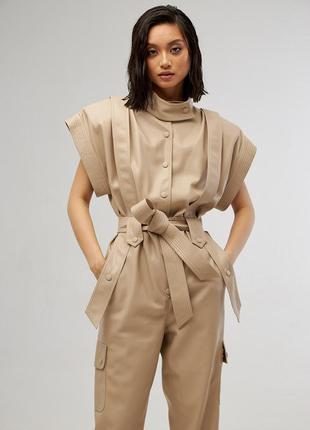 Overalls Eco leather Color Nude2 photo