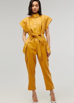 Overalls Eco leather Color Mustard2 photo