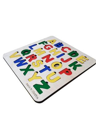 Multicolored alphabet plywood sorter for kids3 photo