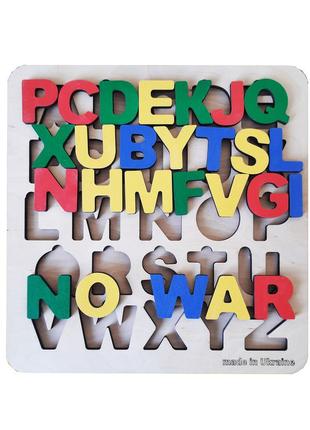 Multicolored alphabet plywood sorter for kids2 photo