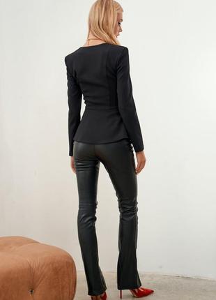 ECO-LEATHER SLIT TROUSERS GEPUR4 photo