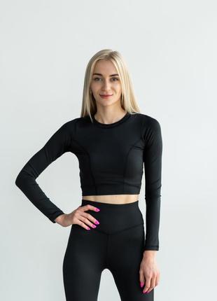 Tribe Crop Long Sleeve Fit Black