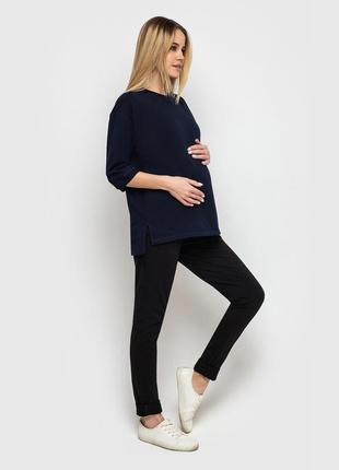 Maternity dark blue sweatshirt4 photo