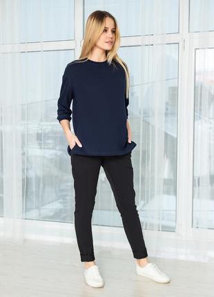 Maternity dark blue sweatshirt5 photo
