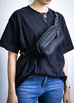 Leather bum bag, Waist bag for women6 photo