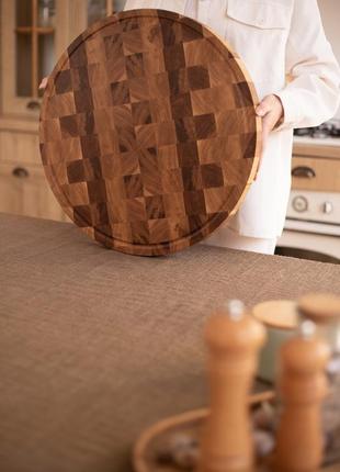 Round oak cutting board 50 cm3 photo