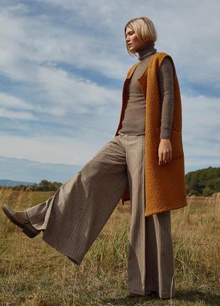 Beige wool palazzo2 photo