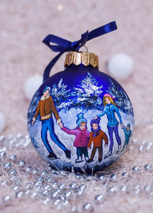 Family Christmas Glass Ball, Kids and Parents Xmas Gift2 photo