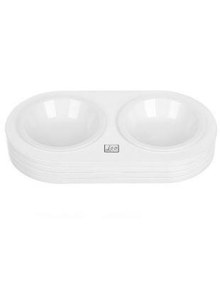 Dog and cat ceramic food bowls "Leo Pets" White
