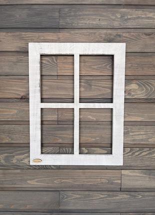 Decorative wall window white-gray pine 45x35